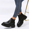 Alma Chunky Platform Chelsea Boot With Back Zipper