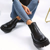 Alma Chunky Platform Chelsea Boot With Back Zipper