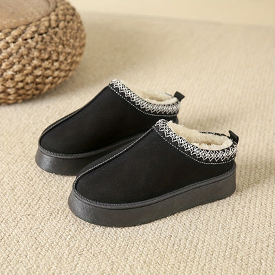 Pantuflas tipo mule con forro de piel azteca de lujo